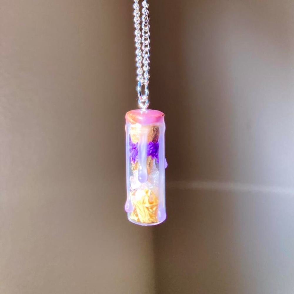Manifestation spell jar necklace